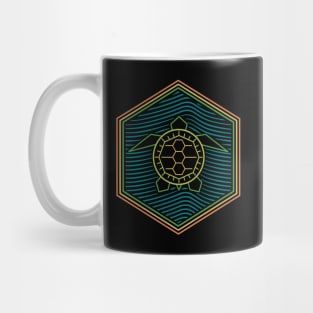 Geometric Turtle Hexagon Mug